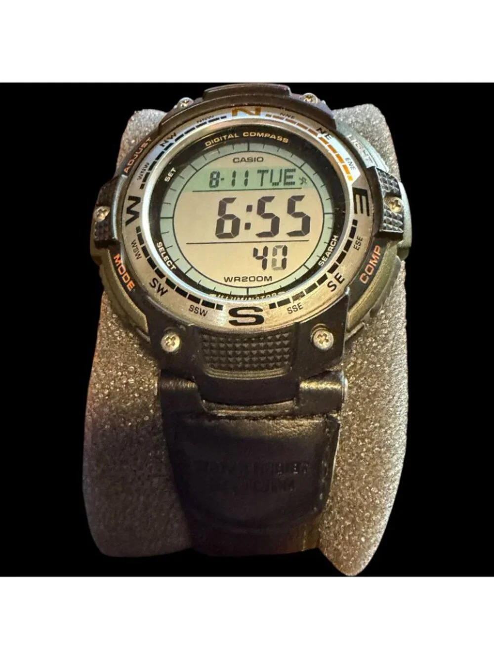 Casio Mens SCW-100B Digital Compass Watch Stainless Steel Back 200M Water Resist